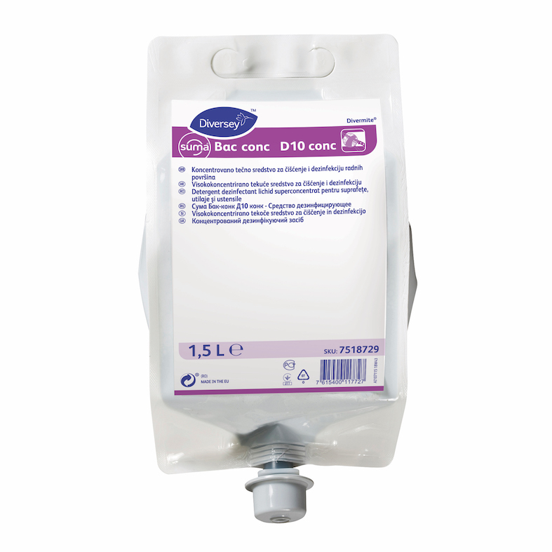 Diversey Suma Bac-Conc D10, 1,5L - миючий та дезінфікуючий засіб (концентрат)